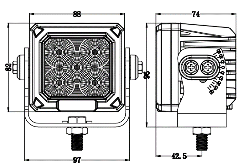 Revon 50W HD LED-työvalo