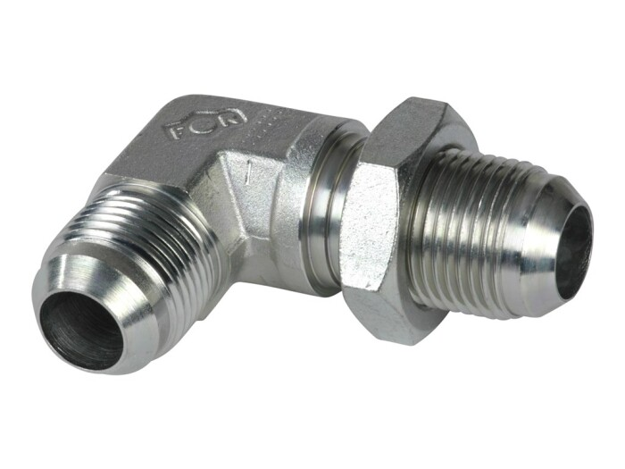 Läpivientiliitin 90° uk-uk JIC