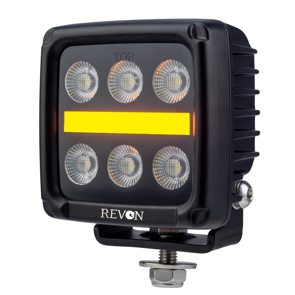 Revon 60W LED-työvalo huomiovalolla