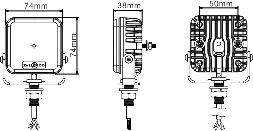 LED-VAROITUSVALO 12xteholed 10-30V TASO/JALKAKIINNITYS
