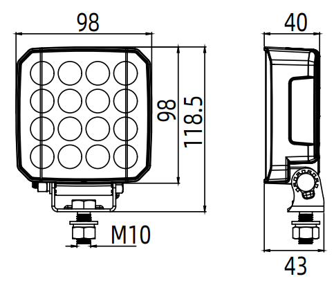 Revon 64W LED-työvalo