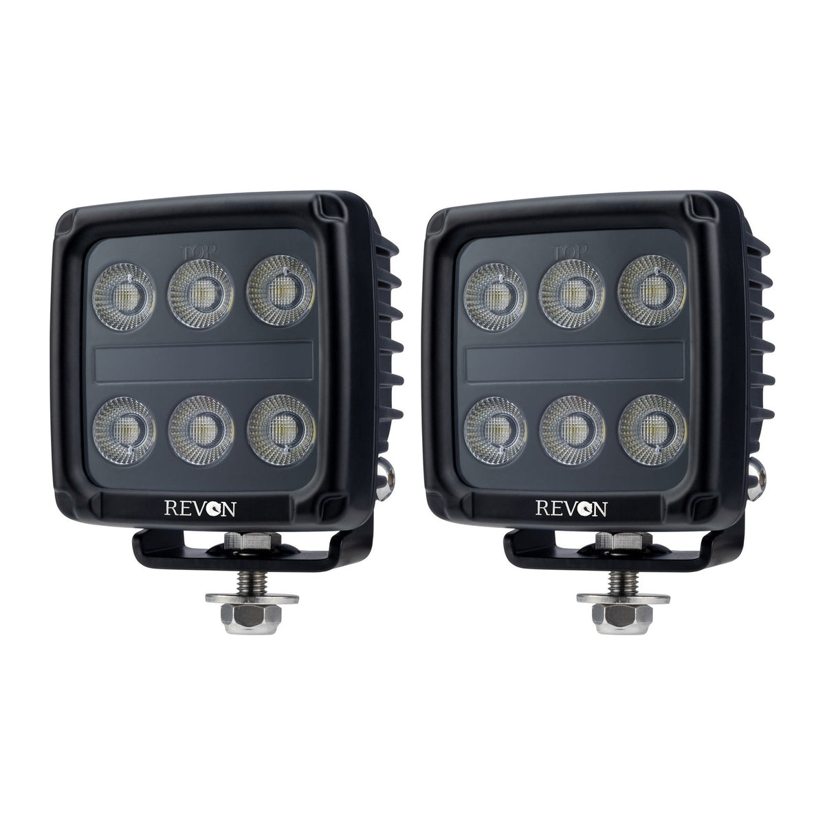 Revon 60W LED-työvalo huomiovalolla, 2 kpl paketti