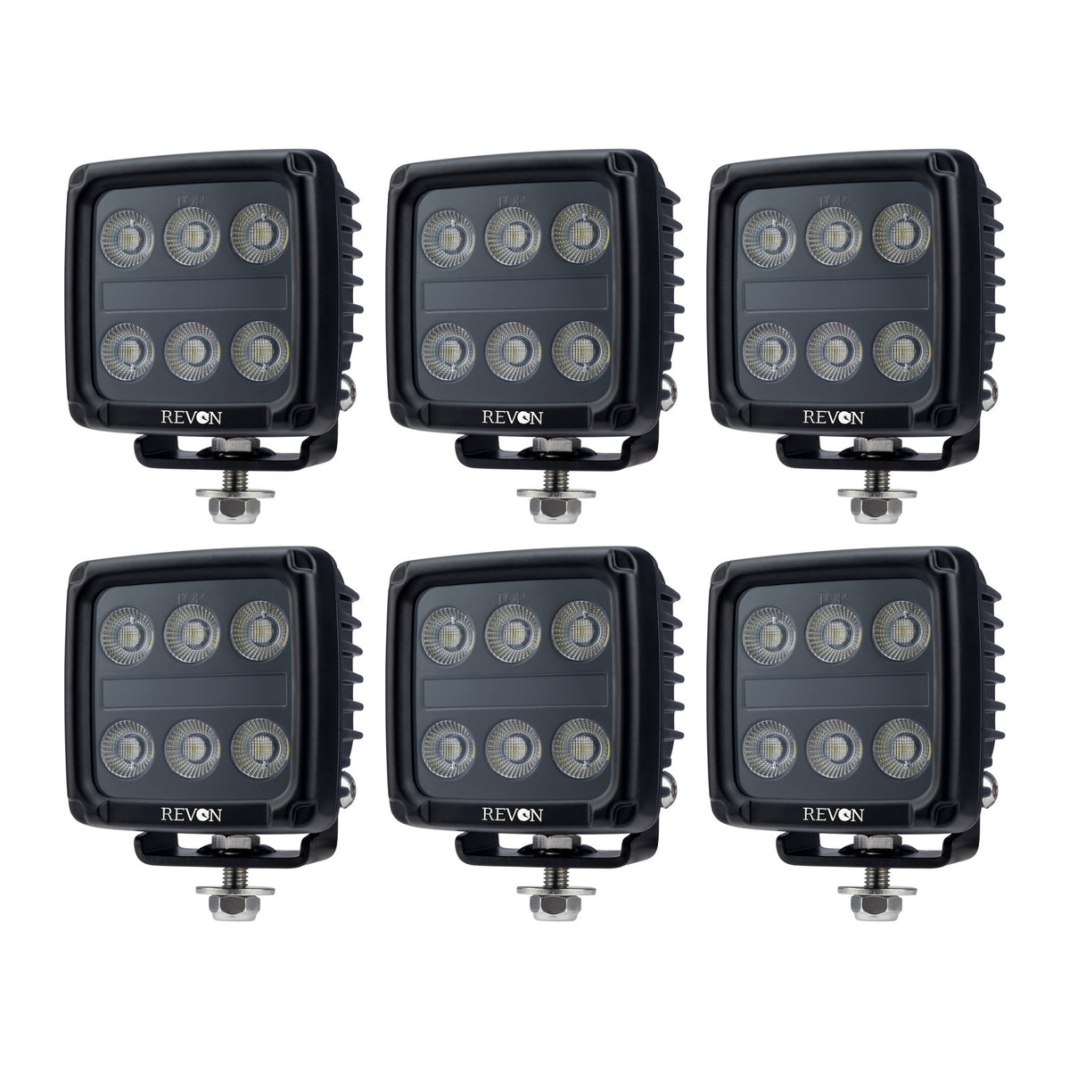 Revon 60W LED-työvalo huomiovalolla, 6 kpl paketti