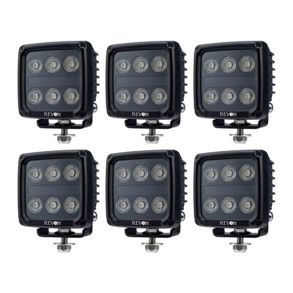 Revon 60W LED-työvalo huomiovalolla, 6 kpl paketti