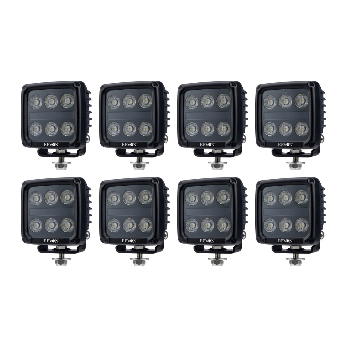 Revon 60W LED-työvalo huomiovalolla, 8 kpl paketti