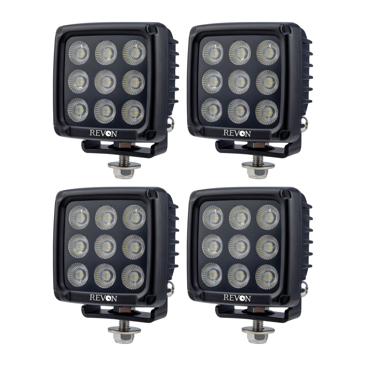Revon 90W Black LED-työvalo, 4 kpl paketti