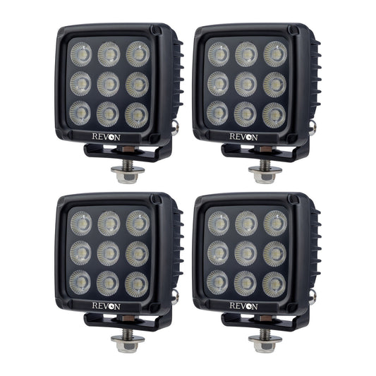 Revon 90W Black LED-työvalo, 4 kpl paketti