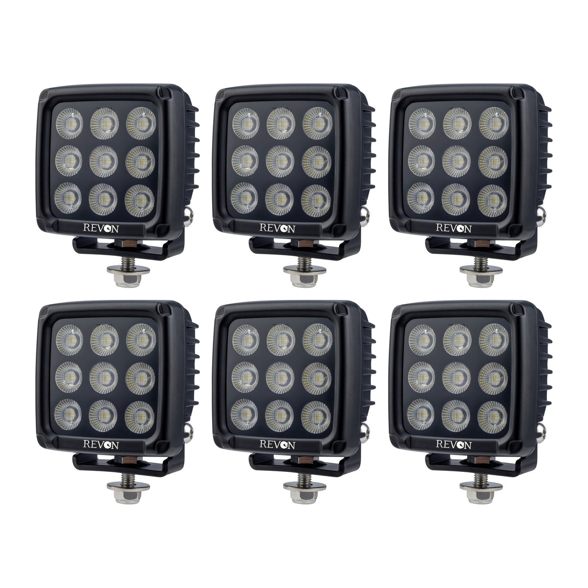 Revon 90W Black LED-työvalo, 6 kpl paketti