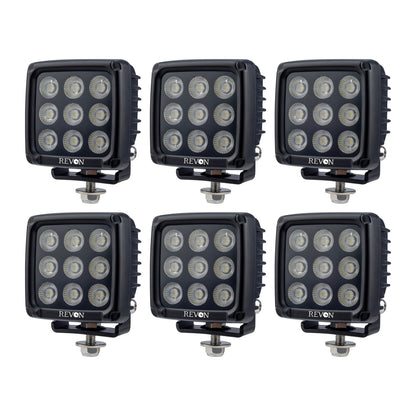 Revon 90W Black LED-työvalo, 6 kpl paketti