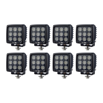 Revon 90W Black LED-työvalo, 8 kpl paketti